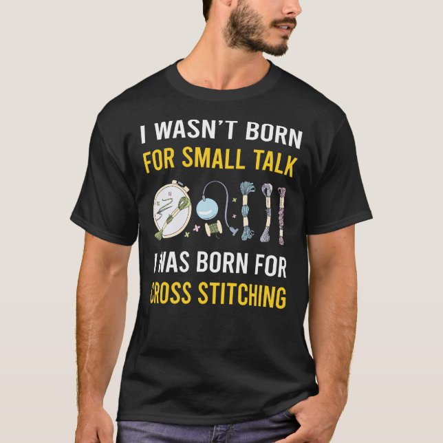 Small Talk Cross Stitching T-Shirt (Front)