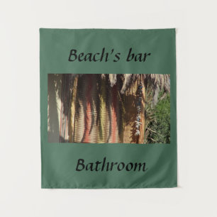 Small tapestry "beache's bar bathroom "