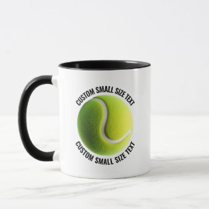 Small Text BLACK Combo 11oz Custom Tennis Mug