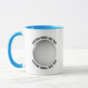 Small Text LIGHT BLUE Combo 11oz Custom Golf Mug