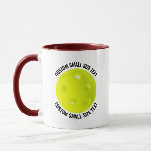 Small Text MAROON Combo 11oz Custom Pickleball Mug