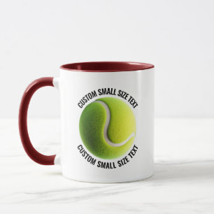Small Text MAROON Combo 11oz Custom Tennis Mug