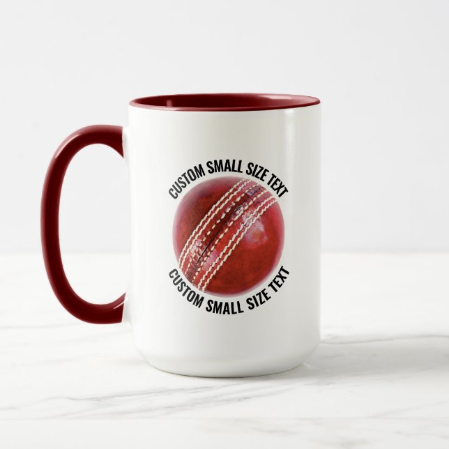 Small Text MAROON Combo 15oz Custom Cricket Mug (Left)