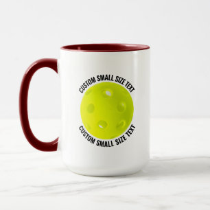 Small Text MAROON Combo 15oz Custom Pickleball Mug