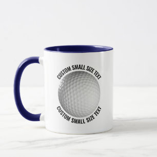 Small Text NAVY BLUE Combo 11oz Custom Golf Mug