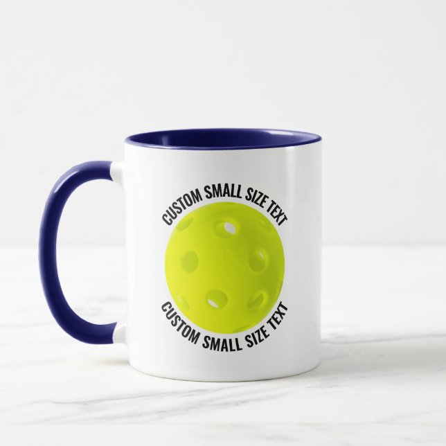 Small Text NAVY BLUE Combo 11oz Custom Pickleball Mug (Left)