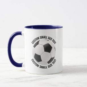 Small Text NAVY BLUE Combo 11oz Custom Soccer Mug