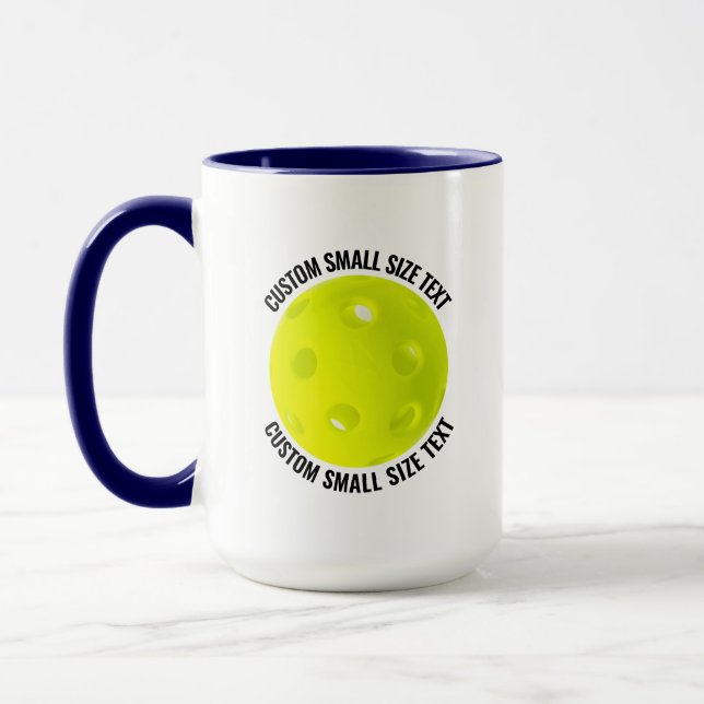 Small Text NAVY BLUE Combo 15oz Custom Pickleball Mug (Left)