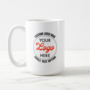 Small Text Promotional Custom Logo Mug 15oz