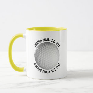 Small Text YELLOW Combo 11oz Custom Golf Mug