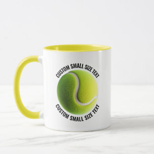 Small Text YELLOW Combo 11oz Custom Tennis Mug