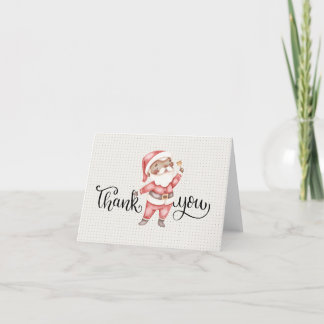 Small,  Thank You Card w/ Santa