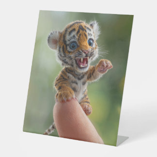 small tiger pedestal sign