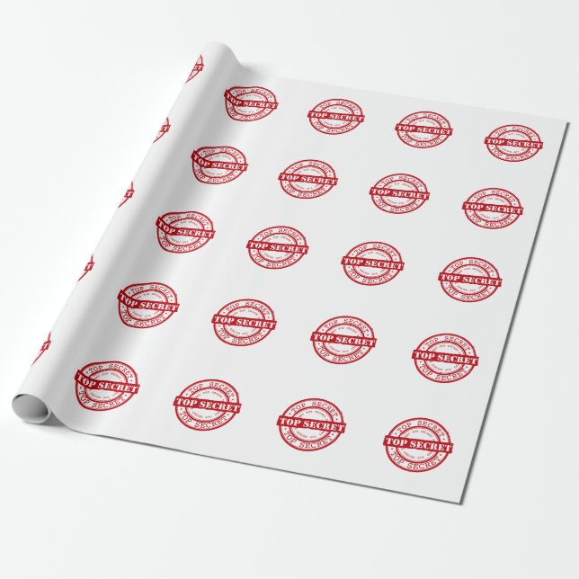 Small Top Secret Seal Wrapping Paper (Unrolled)