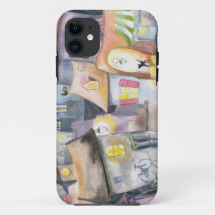 Small town at night iPhone 11 case