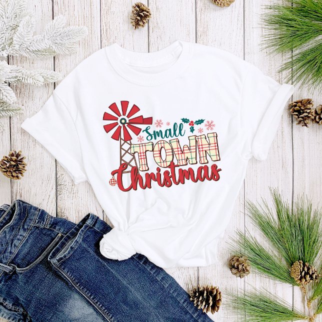 Small Town Christmas Windmill Christmas Women's T-Shirt (Creator Uploaded)