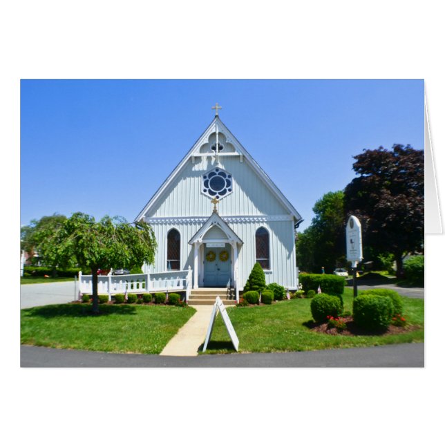 Small Town Church Postcard (Front Horizontal)