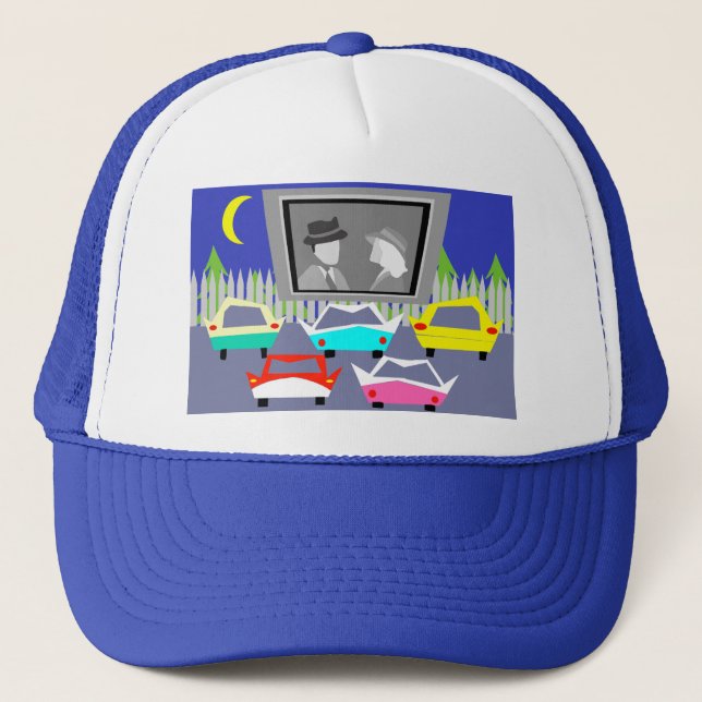 Small Town Drive-In Movie Trucker Hat (Front)