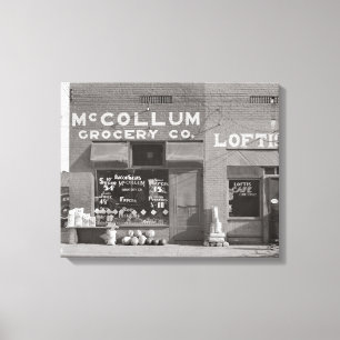 Small Town Grocery Store, 1935 Canvas Print