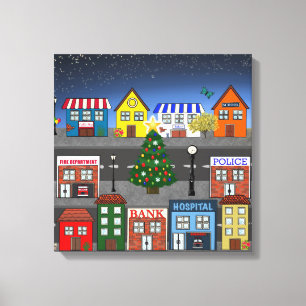 Small Town Neighbourhood Canvas Print