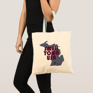Small Town USA   Union City Michigan State Tote Bag