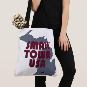 Small Town USA   Union City State of Michigan Tote Bag