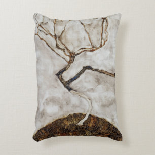 Small Tree In Late Autumn by Egon Schiele Decorative Cushion