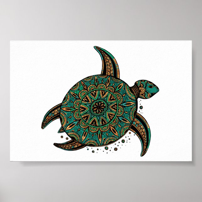 Small Turtle Watercolor Print (Front)