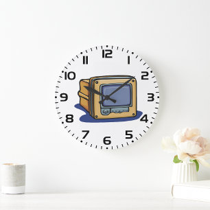 Small TV Set Large Clock