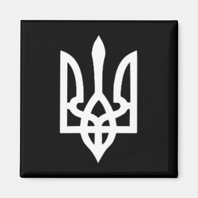 Small Ukrainian Coat Of Arms Flag Symbol Sign Logo Magnet (Front)