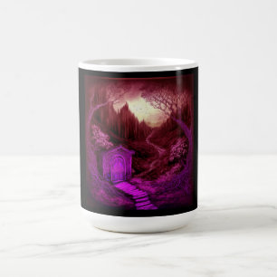 Small Unique Cabin Set Along A Stream Coffee Mug