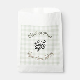 Small Vegan Home Bakery Thank You Pattern Favour Bags