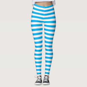 Small Vertical Blue Stripes Leggings