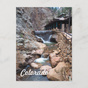 Small waterfall by Seven Falls in Colorado Springs Postcard