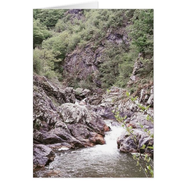 Small Waterfall Nature Card (Front)