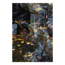 Small Waterfall Over Rocks