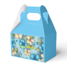 small white and blue floral birthday