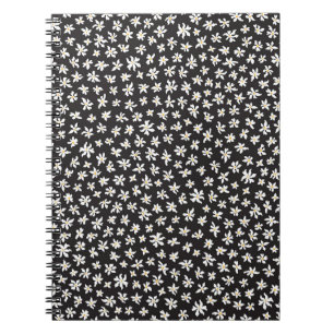 Small White Ddaisy And Chamomile Flowers Notebook