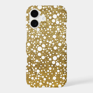 small white dots on gold-color