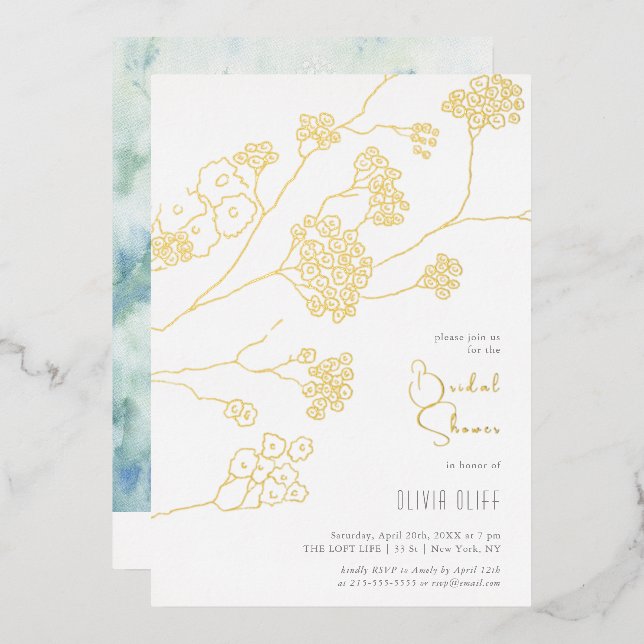 Small White Flowers Bridal Shower (Front/Back)