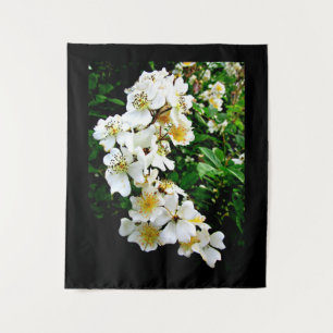 SMALL WHITE FLOWERS  TAPESTRY