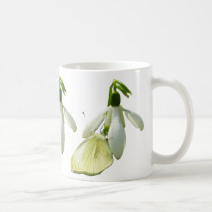 Small White on Snowdrop Coffee Mug