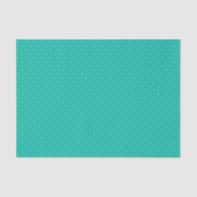 Small White Polka Dot Editable Background Colour Tissue Paper (Front)