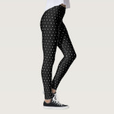 Black and white polka dot leggings best sale