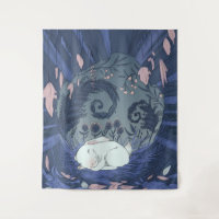 Small White Rabbit Sleeping