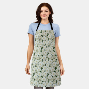 Small White Roses Apron