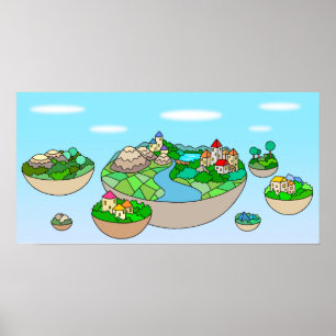 Small world within a floating island. poster