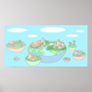 Small world within a floating island. poster
