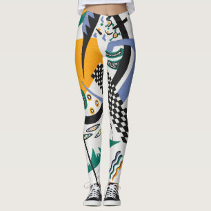 Small Worlds IV, Abstract, Wassily Kandinsky Leggings