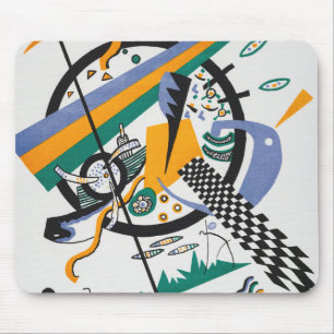 Small Worlds IV, Abstract, Wassily Kandinsky Mouse Mat